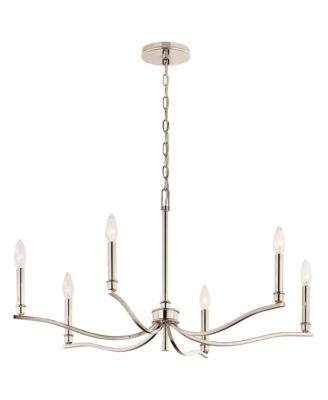 Kichler Malene 32" Wide Polished Nickel 6-Light Chandelier