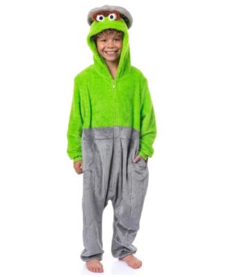 Sesame Street Union Suit Oscar The Grouch Kigurumi Lounge Pajamas (14/16)