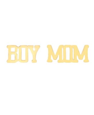 ADORNIA Gold-Tone Boy Mom Stud Earrings
