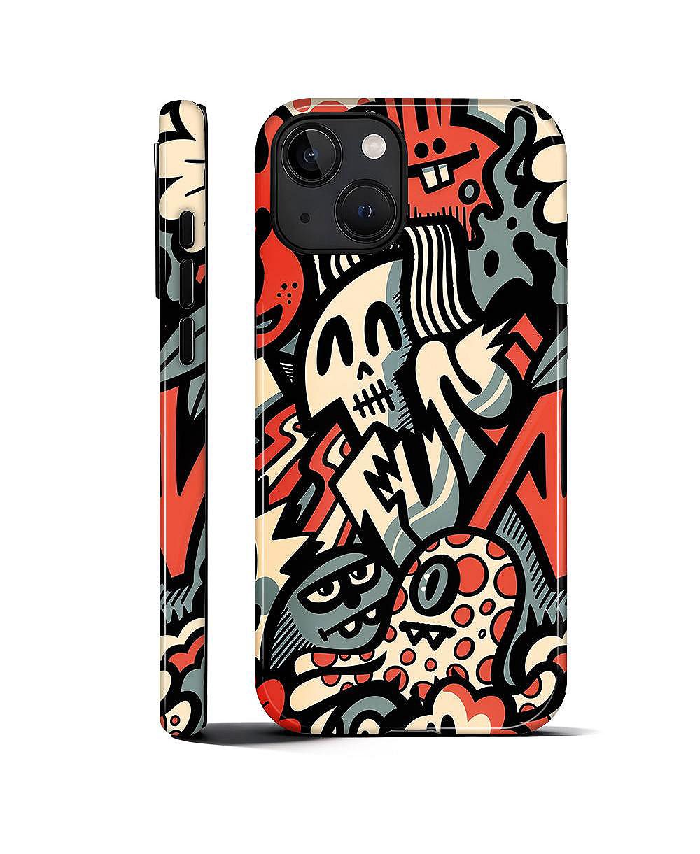 Чехол для телефона LISEN, совместимый с Apple iPhone 14 Plus, 2-слойный прочный, Skull Riot