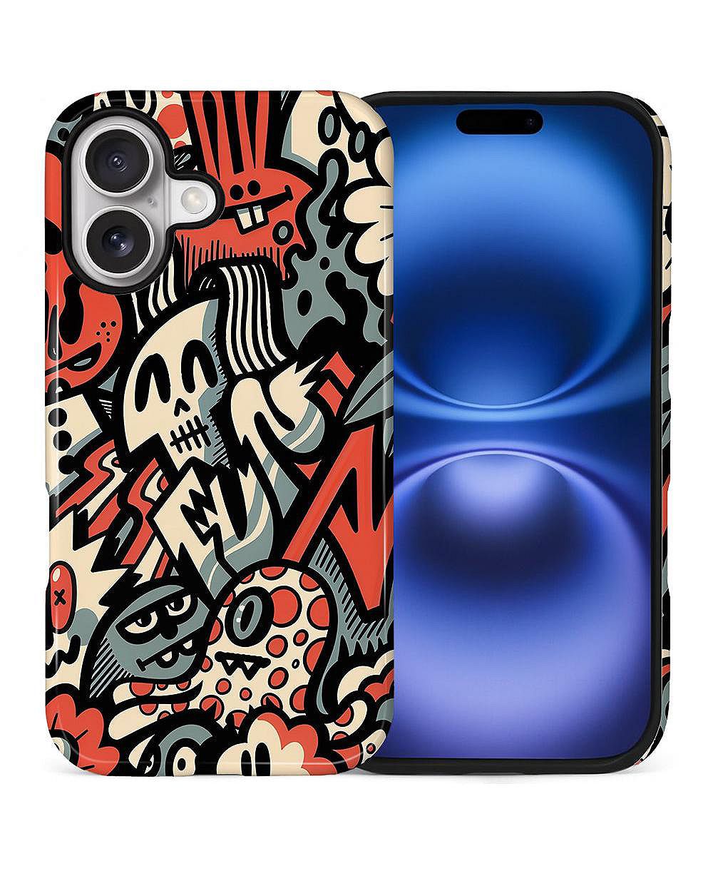 Чехол для телефона LISEN, совместимый с Apple iPhone 16, 2-слойный, прочный, Skull Riot