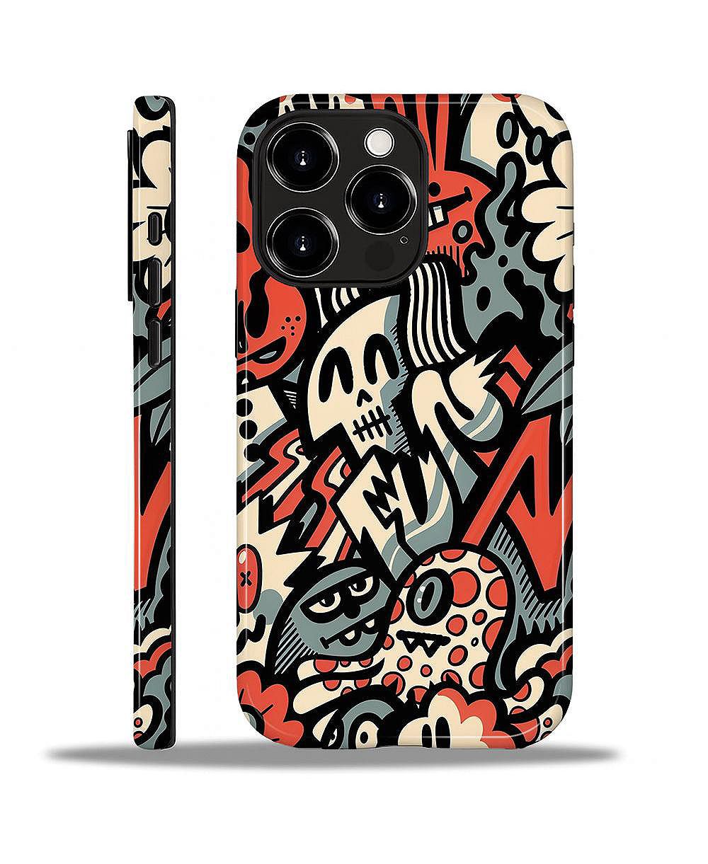 Чехол для телефона LISEN для Apple iPhone 15 Pro Max, двухслойный, прочный, дизайн Skull Riot