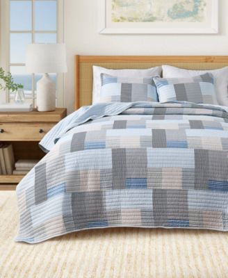 Linery & Co Stripe Patchwork Quilt Set with Shams