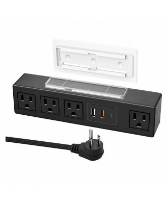 Lofree Under-desk Mount Surge-Protection Power Strip with USB-C and USB-A Ports for USB-A and USB-C Devices