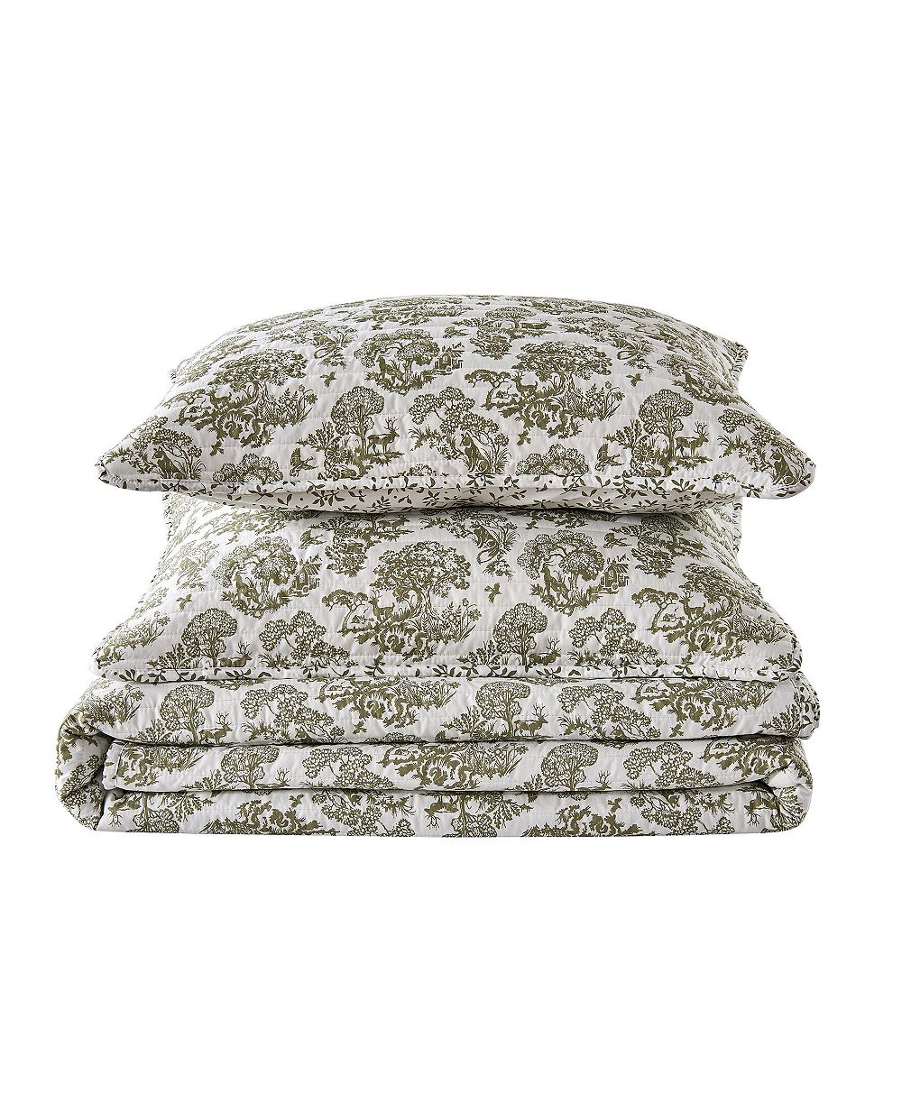 Linery & Co Woodland Toile Holiday Quilt Set