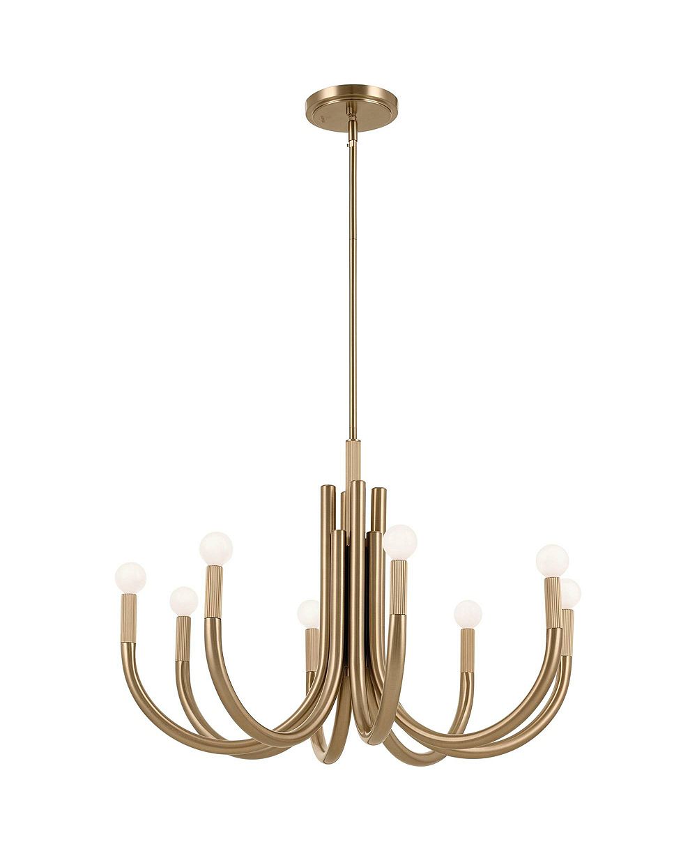 Kichler Odensa 29 1/4"W люстра шириной 29 1/4" с 8 лампами цвета шампанского бронза