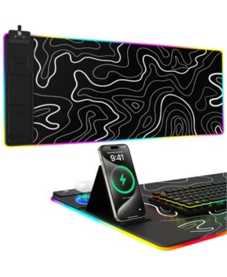 Lofree Large RGB Gaming Mouse Pad with 10 Lighting Modes and Wireless Charging for PC and Mac