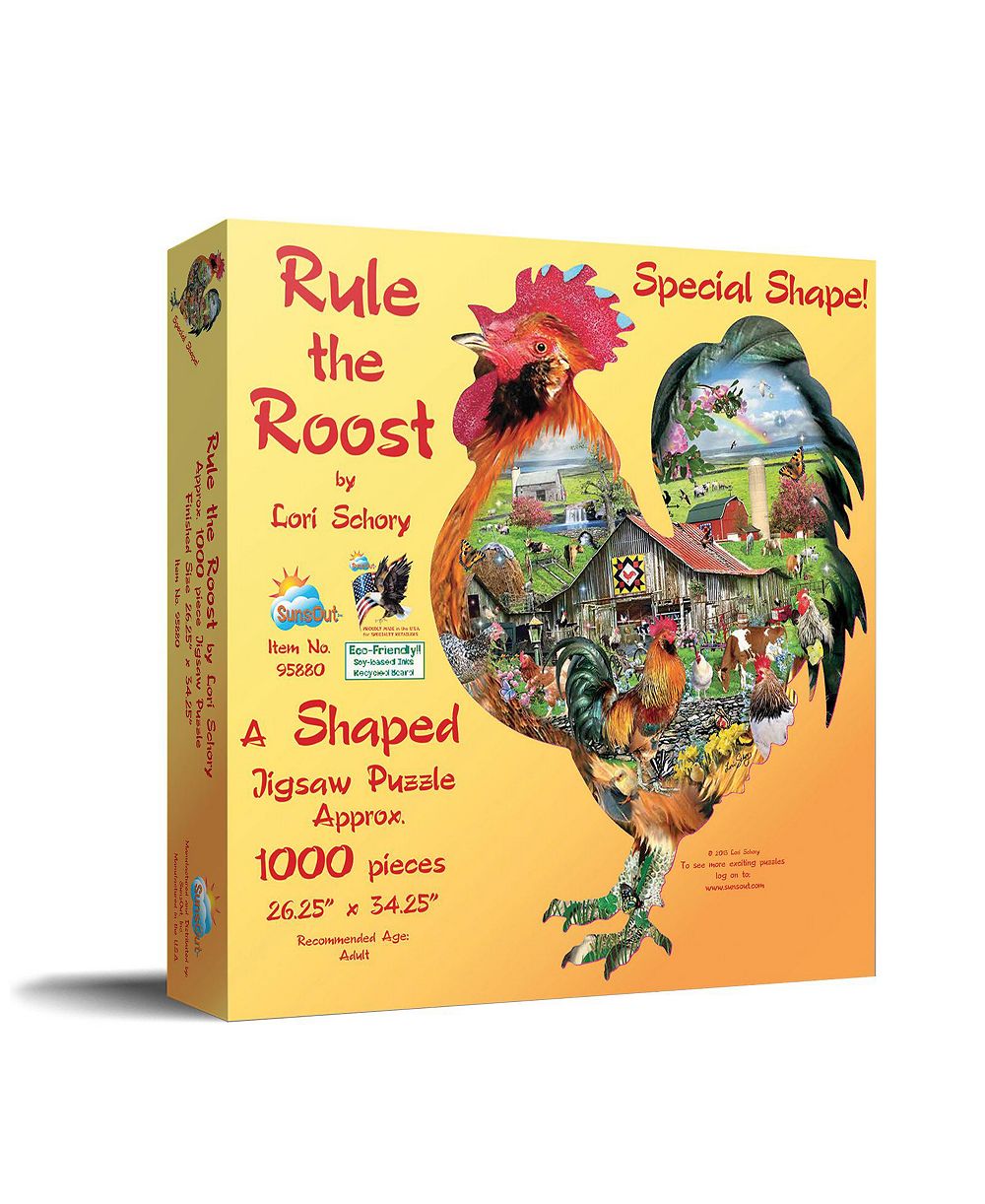 SunsOut пазл Rule the Roost на 1000 деталей особой формы, для детей 15+