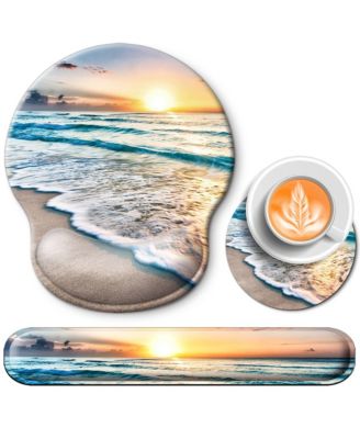 Lofree Gaming Ergonomic Non-Slip Mouse Pad and Keyboard Wrist Rest Support Set for Standard Mice