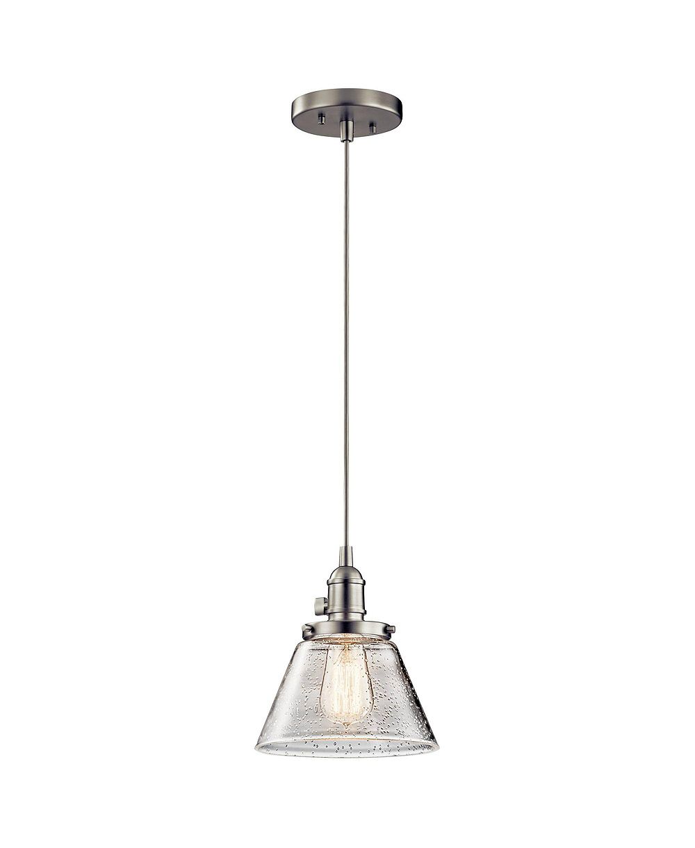 Подвесной светильник Kichler Avery 8" Wide Brushed Nickel Mini Pendant