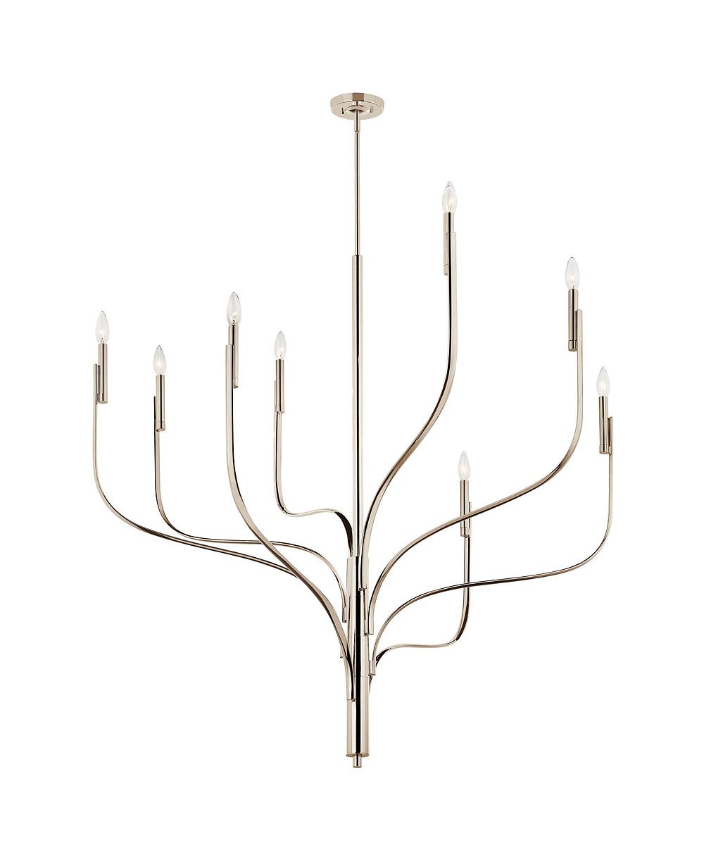 Хрустальная люстра Kichler Livadia 47 3/4"W Polished Nickel на 8 ламп