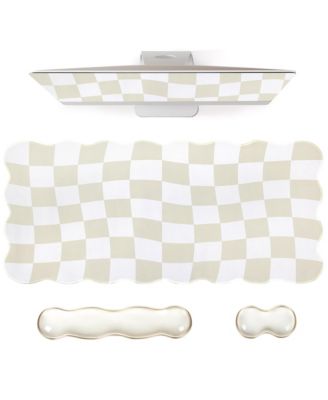 Beige checkered