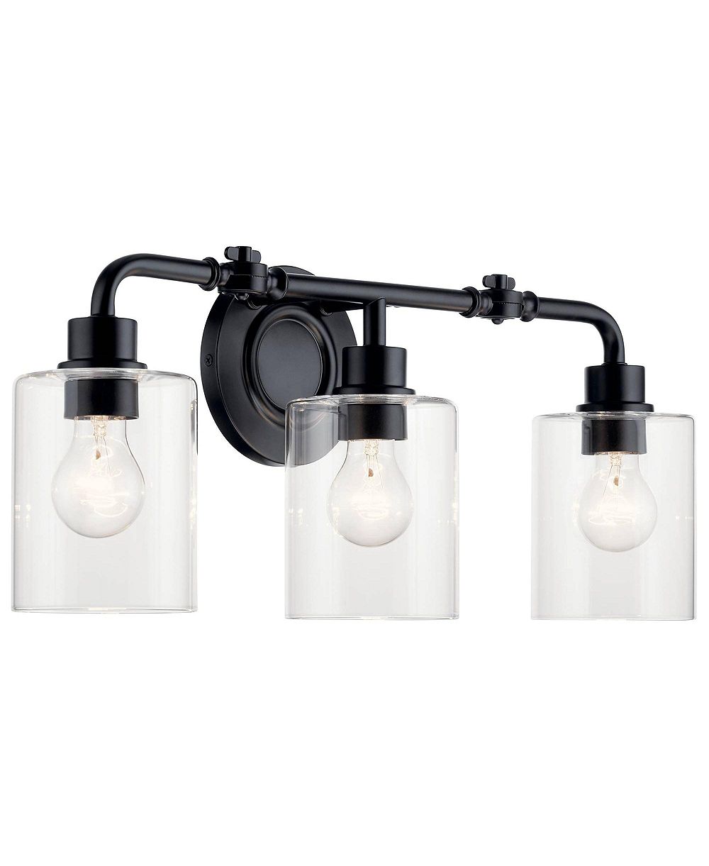 Kichler Gunnison 24" Wide 3-Light Bath Light with Clear Glass