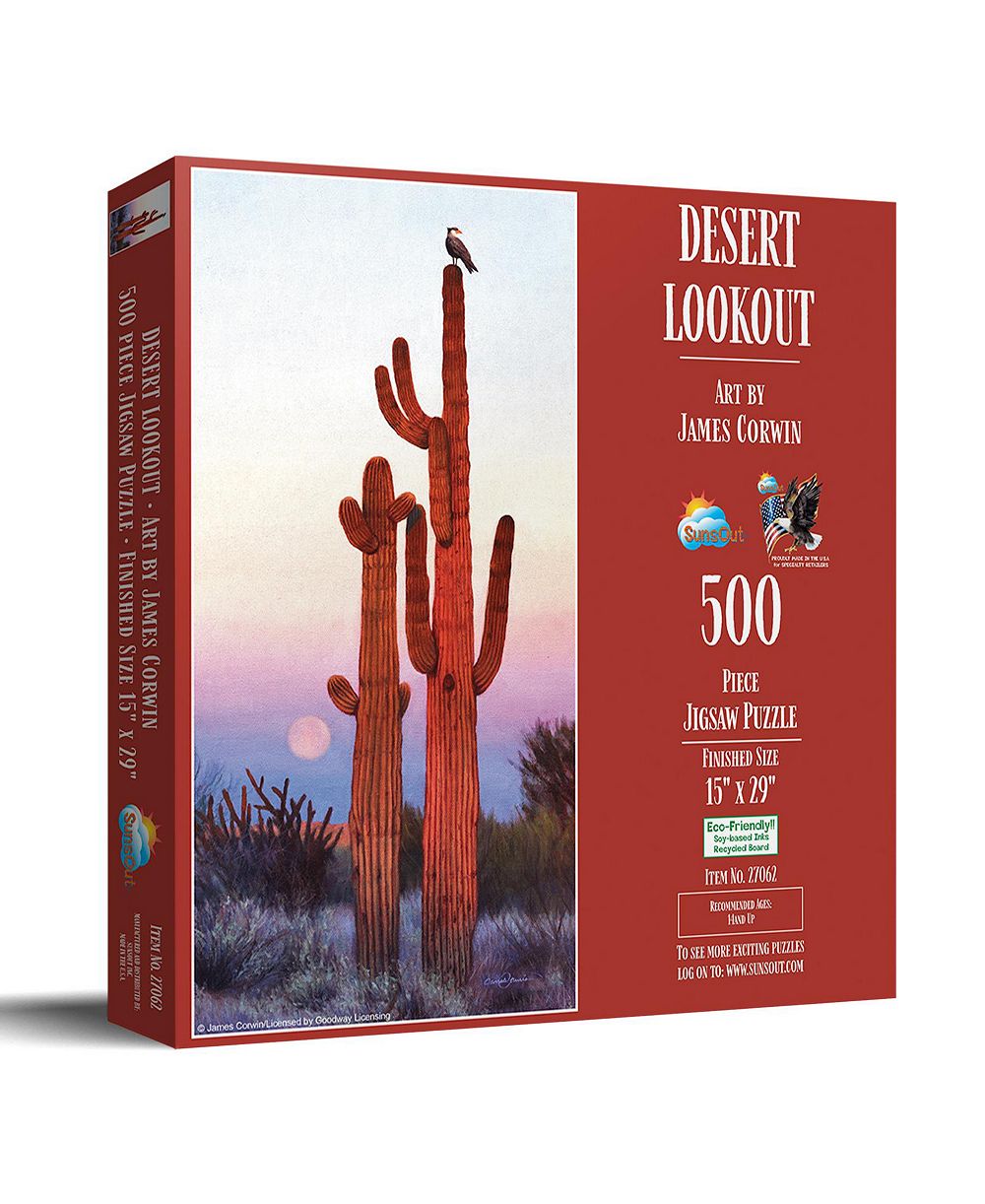 SunsOut Desert Lookout Photography Interlocking Pieces 500 Piece Jigsaw Puzzle, Ages 15+