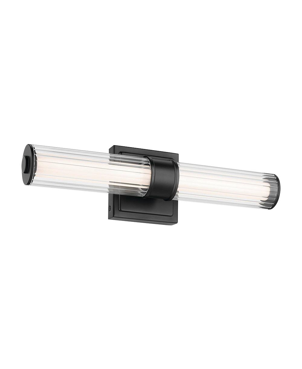 Kichler Laurene Bath Bar Small with Clear Fluted Glass