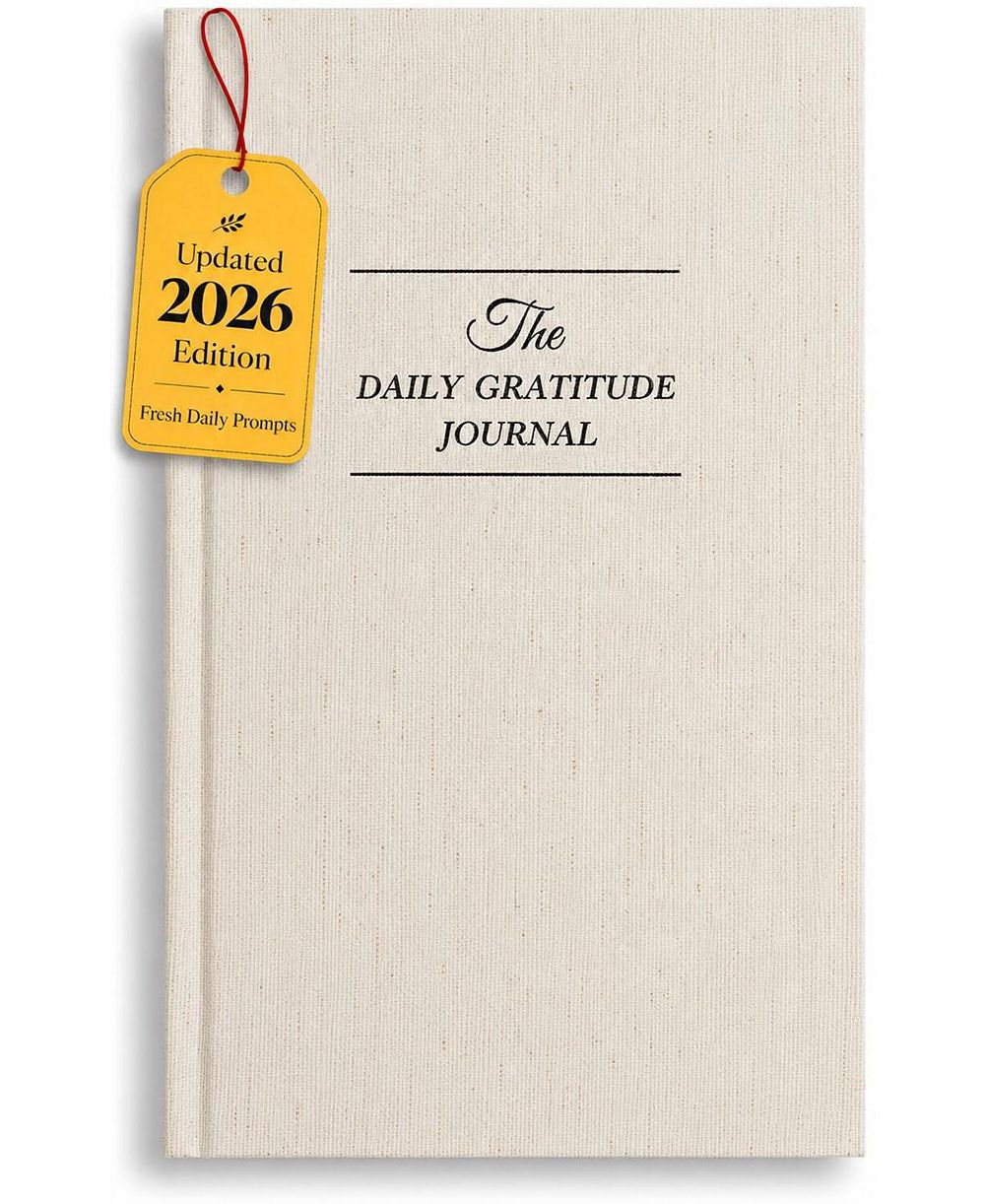 DANRONG Undated Daily Guided Gratitude Journal 2 Fresh Prompts Daily Mood Track Mindfulness Reflection Gift Box