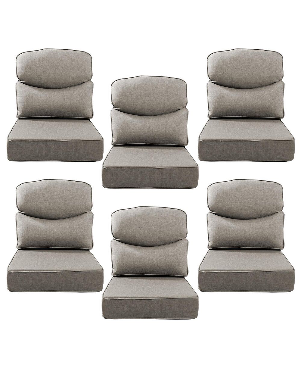 Bellefurn Люксовые уличные подушки Smile 24x22x6 дюйма, водостойкие глубокие подушки для плетеного кресла или дивана на патио из олефина