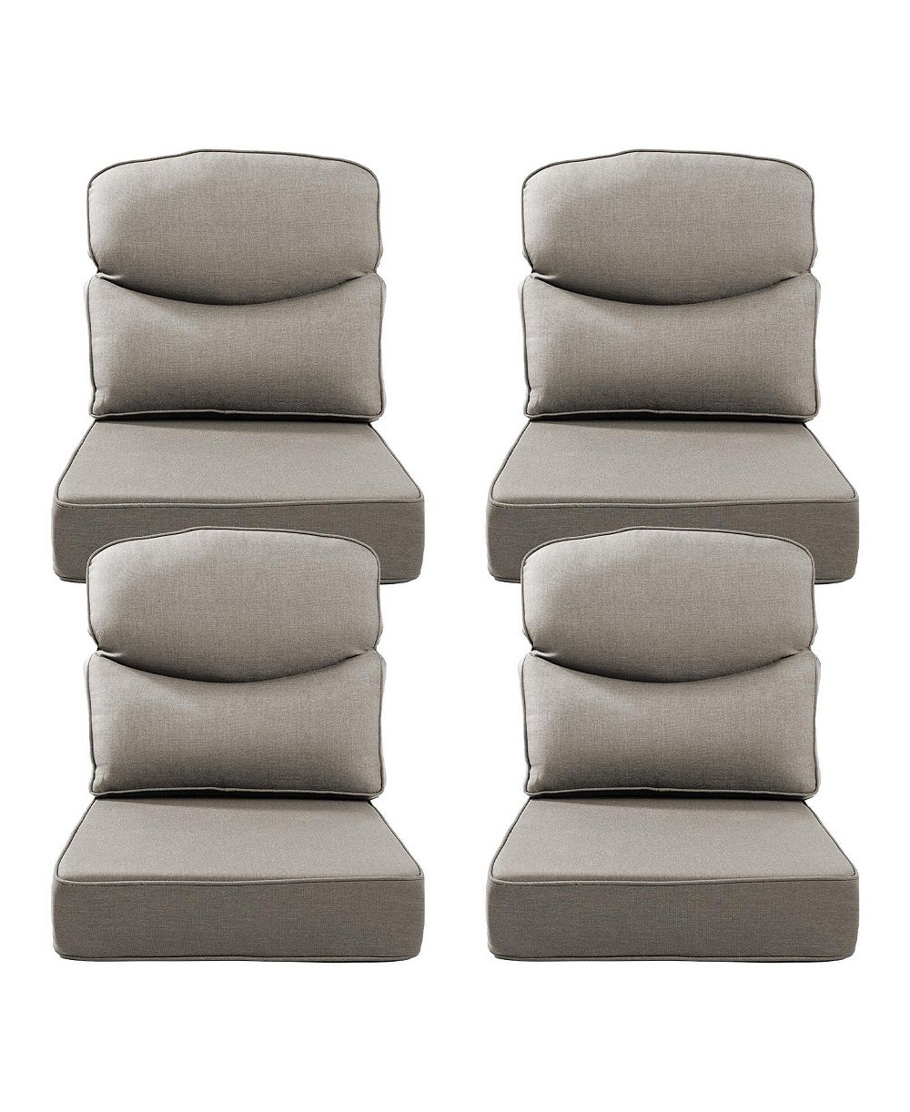 Роскошные уличные подушки Bellefurn Luxury Smile 24x22x6, водостойкие глубокие подушки для сидений из олефина для плетеного кресла или дивана на террасе