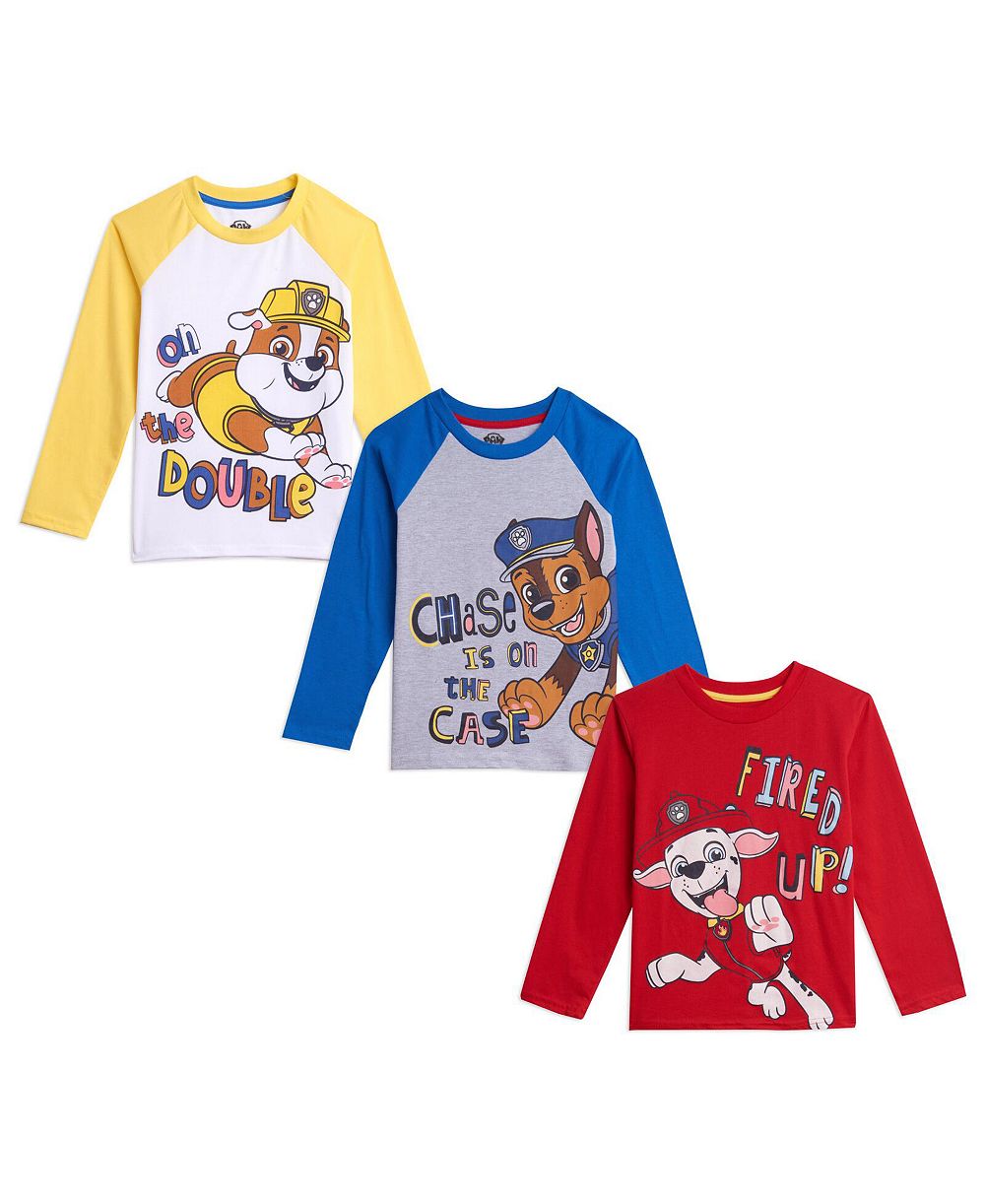 Paw Patrol Детские футболки с длинным рукавом для мальчиков, серия Pack
