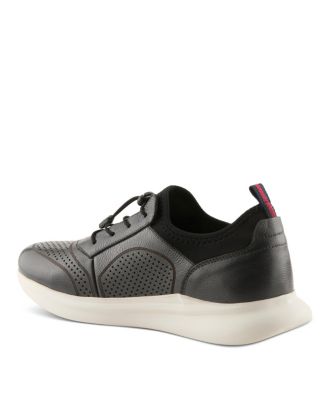 Spring Step Kriss Men's Fashion Sneaker with Leather Upper