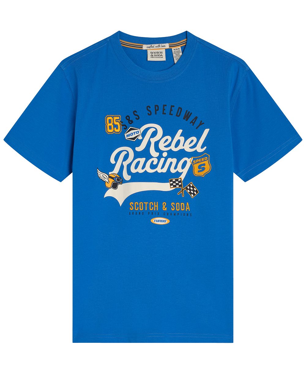 Детская футболка SCOTCH & SODA с круглым вырезом и принтом для мальчиков 8-20 лет