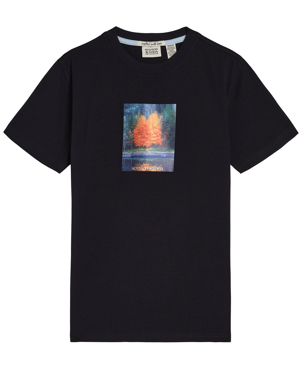 Детская хлопковая футболка SCOTCH & SODA с принтом для мальчиков 8-20 лет