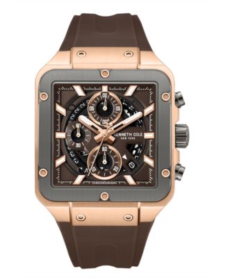 Мужские кварцевые хронографы Kenneth Cole New York Arlington, двухцветные, нержавеющая сталь, 39,5x51,25 мм