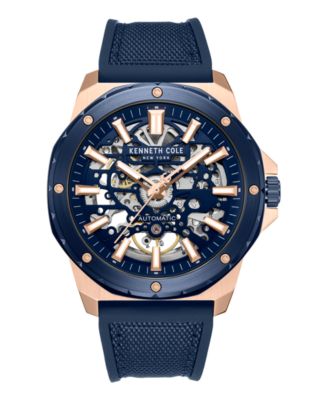 Мужские автоматические часы Kenneth Cole New York Hollis Skeleton двухцветные 45 мм