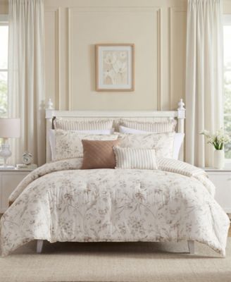 Laura Ashley Branch Toile Cotton 7-Piece Comforter Set, King