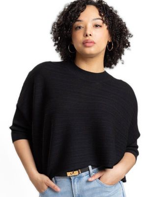 Caldwell Collection Women's Brooklyn Lightweight Textured Cropped Sweater