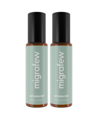 M3 MigraFew Aromatherapy Roll On with Peppermint, Spearmint and Lavender Essential Oils 9.76 Milliliter Pack of 2