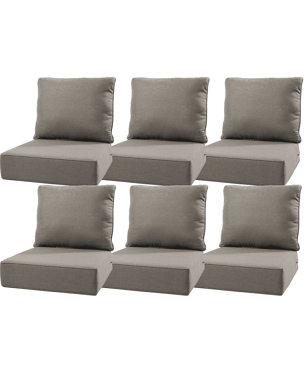 Bellefurn комплект из 24"x24"x6" толстых подушек и подушек для патио, устойчивый к воде и выцветанию для глубоких сидений в помещении и на улице