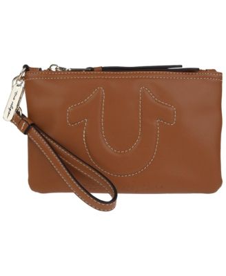 True Religion Women's Bombe Horseshoe Wristlet Pouch with Zip Closure