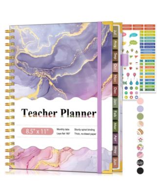 DANRONG Teacher Planner Academic Weekly Monthly Calendar With Tabs Lesson Plan Book School Organizer