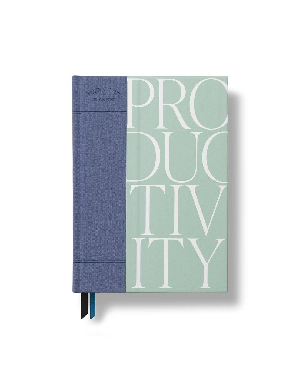 DANRONG 16-week Undated Productivity Planner Serif Fabric Hardcover Daily Weekly Goal Setting