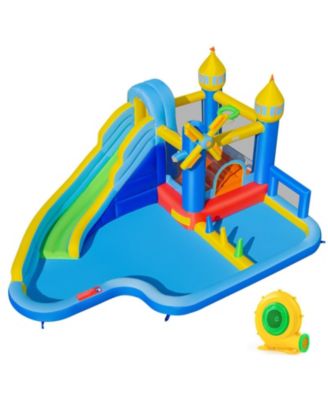 SUGIFT Windmill-Themed Inflatable Water Slide Park, 206" x 144", Up to 2 Players, Ages 3-12