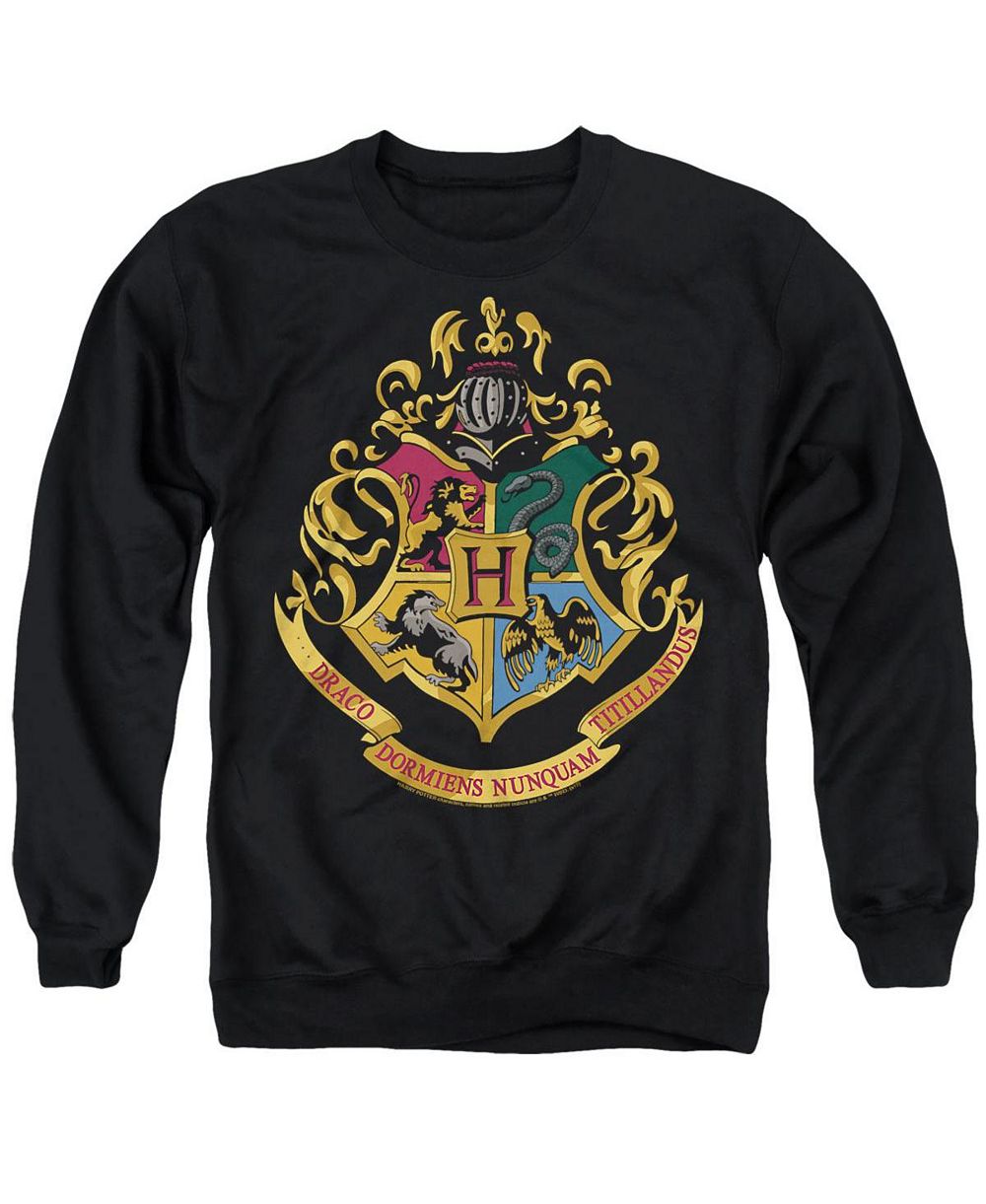 Harry Potter мужской классический свитшот с длинным рукавом и круглым вырезом с гербом Хогвартса