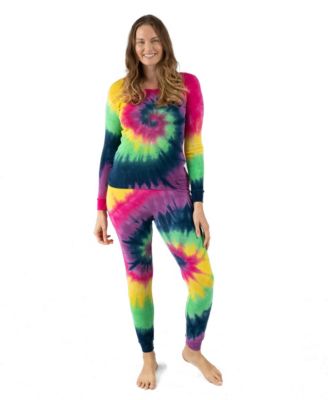 Leveret Women's Matching Family Two Piece Cotton Long Sleeve Tie Dye Pajamas