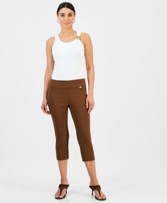 I.N.C. International Concepts Petite Tummy-Control Pull-On Capri Pants, Created for Macy's