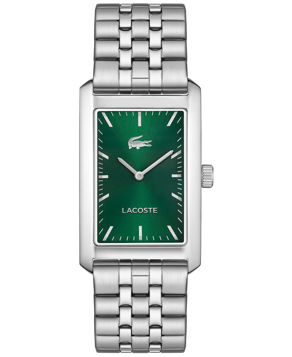 Lacoste мужские кварцевые часы Santiago с серебристым корпусом из нержавеющей стали, 25.7 x 41.8mm