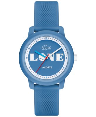 Детские аналоговые часы Lacoste 12.12 с синим силиконовым ремешком, 33 мм