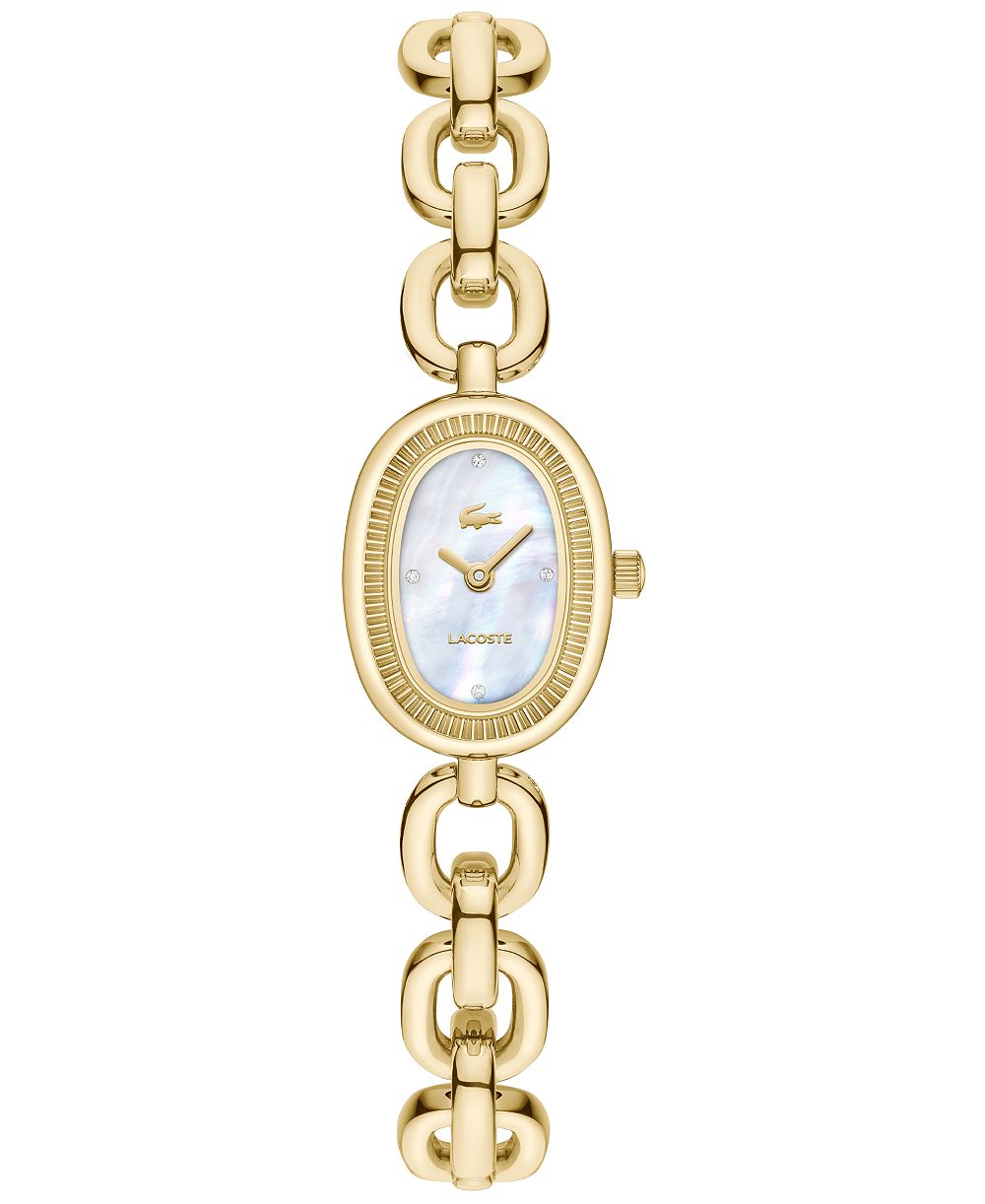 Женские наручные часы Lacoste Parisienne Quartz, стальной браслет, золотистый тон, 16,8 мм