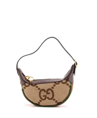 Pre-Owned Gucci маленькая сумка-полумесяц Ophidia Jumbo из ткани GG