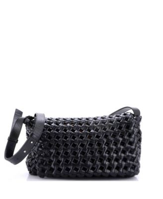 Pre-Owned Bottega Veneta Window Flap Bag Knotted Intrecciato Leather
