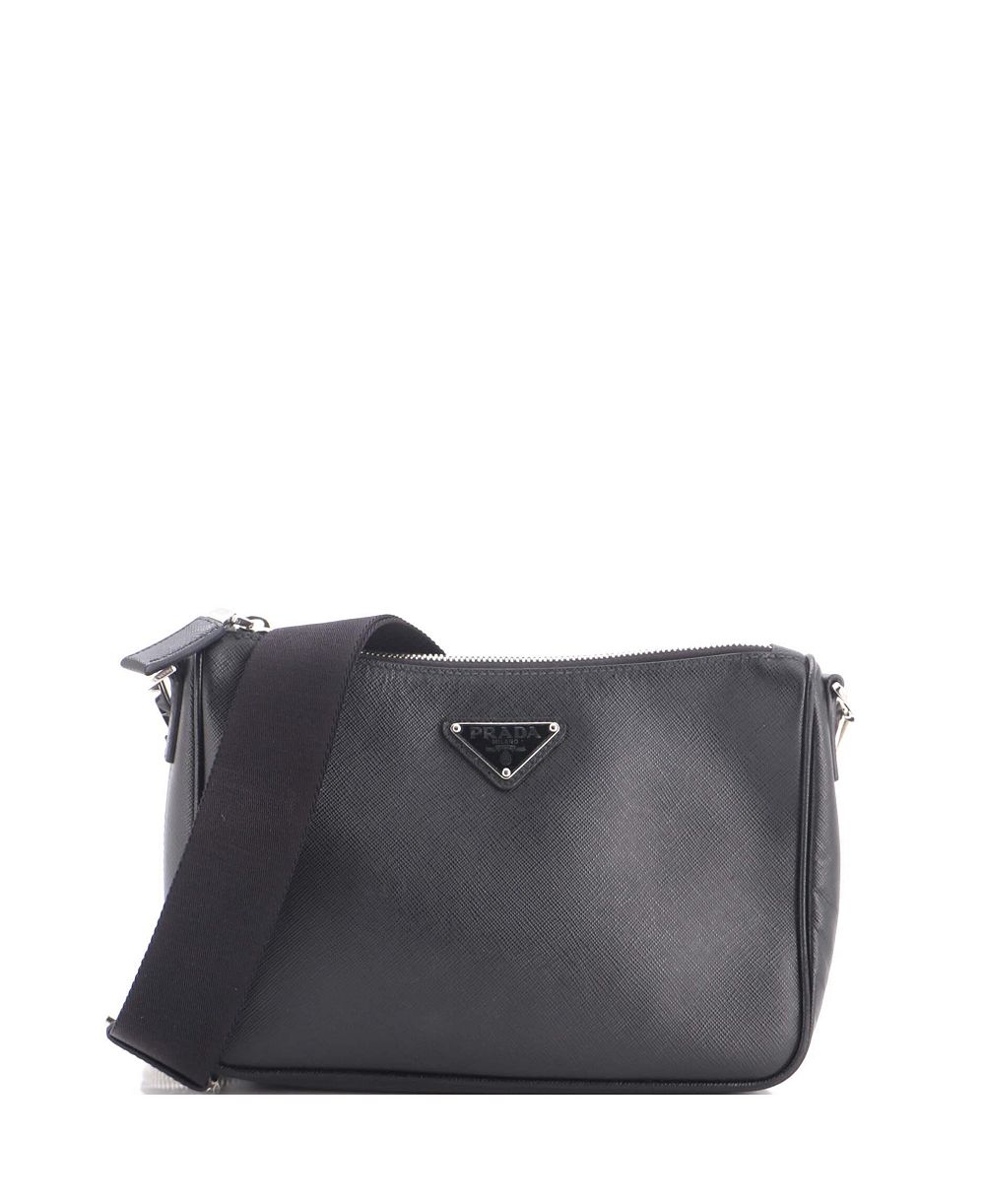 Pre-Owned Prada маленькая сумка-мессенджер Re-Edition Zip из кожи Сафьяно