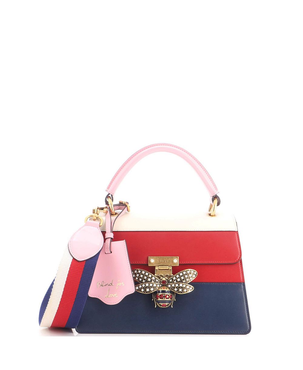 Pre-Owned Gucci Queen Margaret Colorblock Top-Handle Small Bag