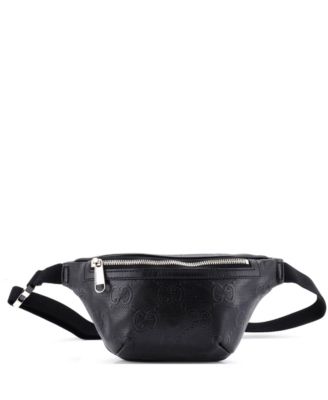 Б/у маленькая поясная сумка Gucci с тиснением GG, 9" x 6" x 2"