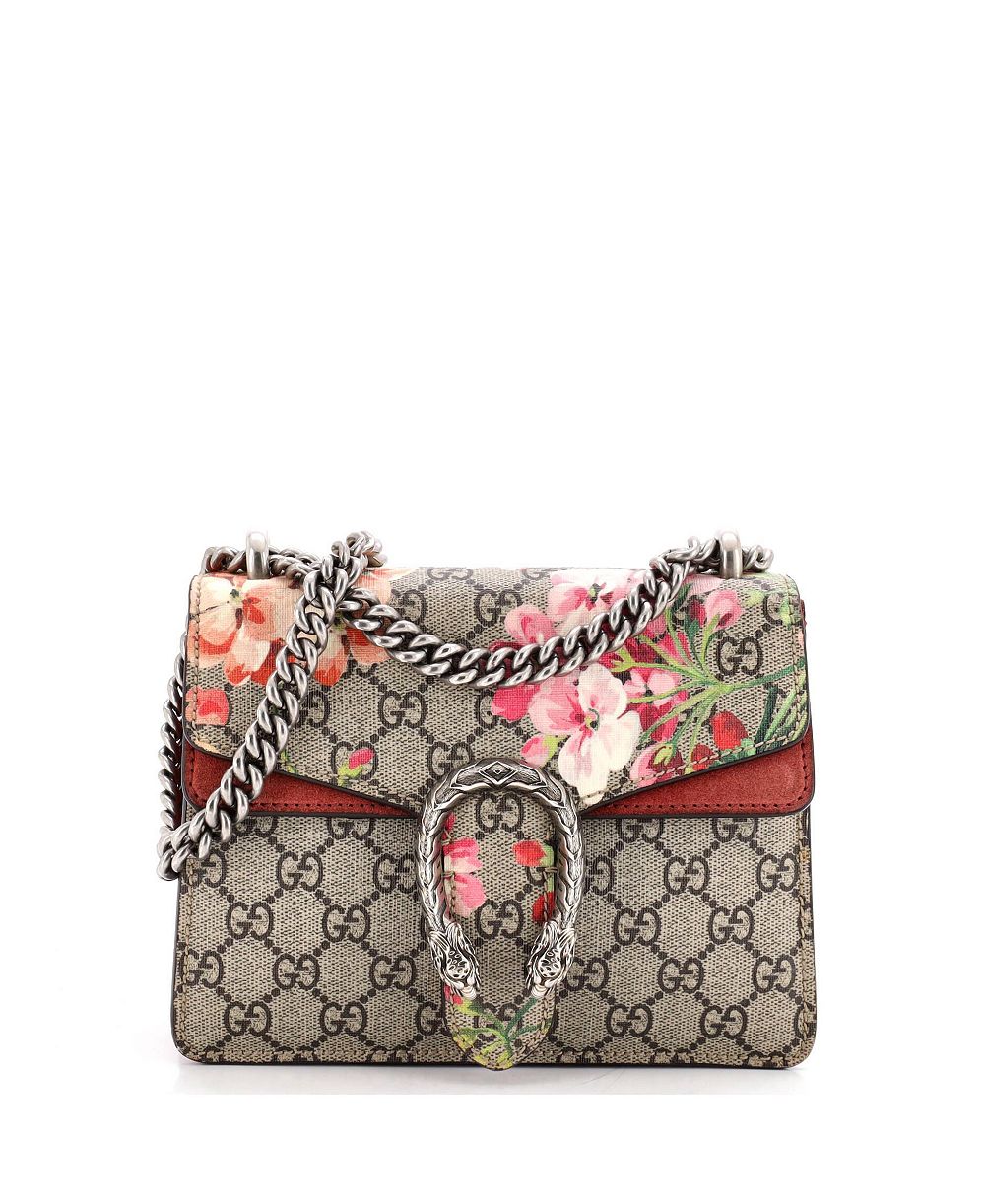Б/у мини-сумка Gucci Dionysus Blooms-Print через плечо с принтом