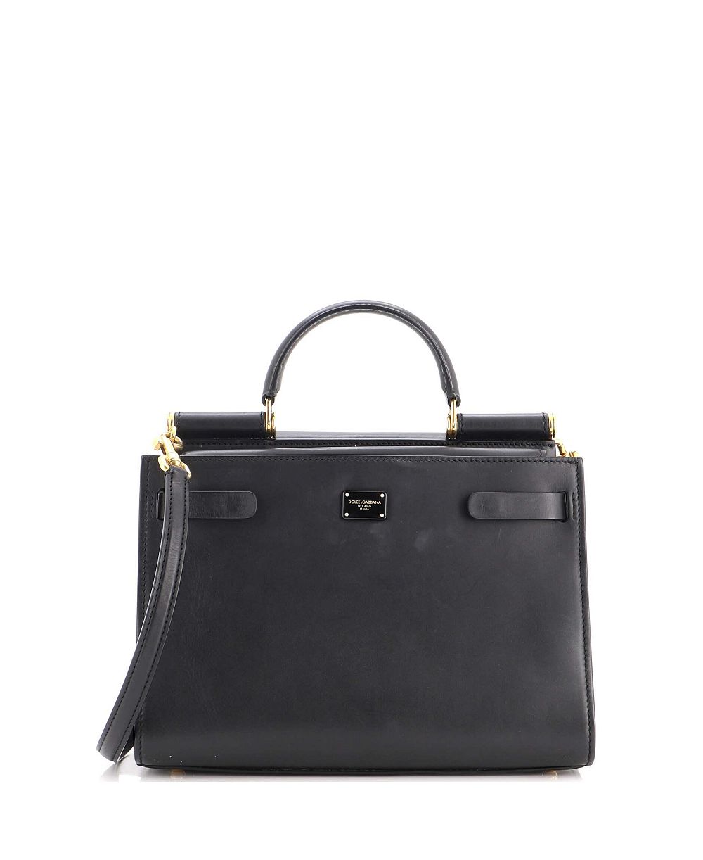 Pre-Owned Dolce & Gabbana Sicily 62 Leather Shoulder Bag, 11"W x 8"H x 4"D