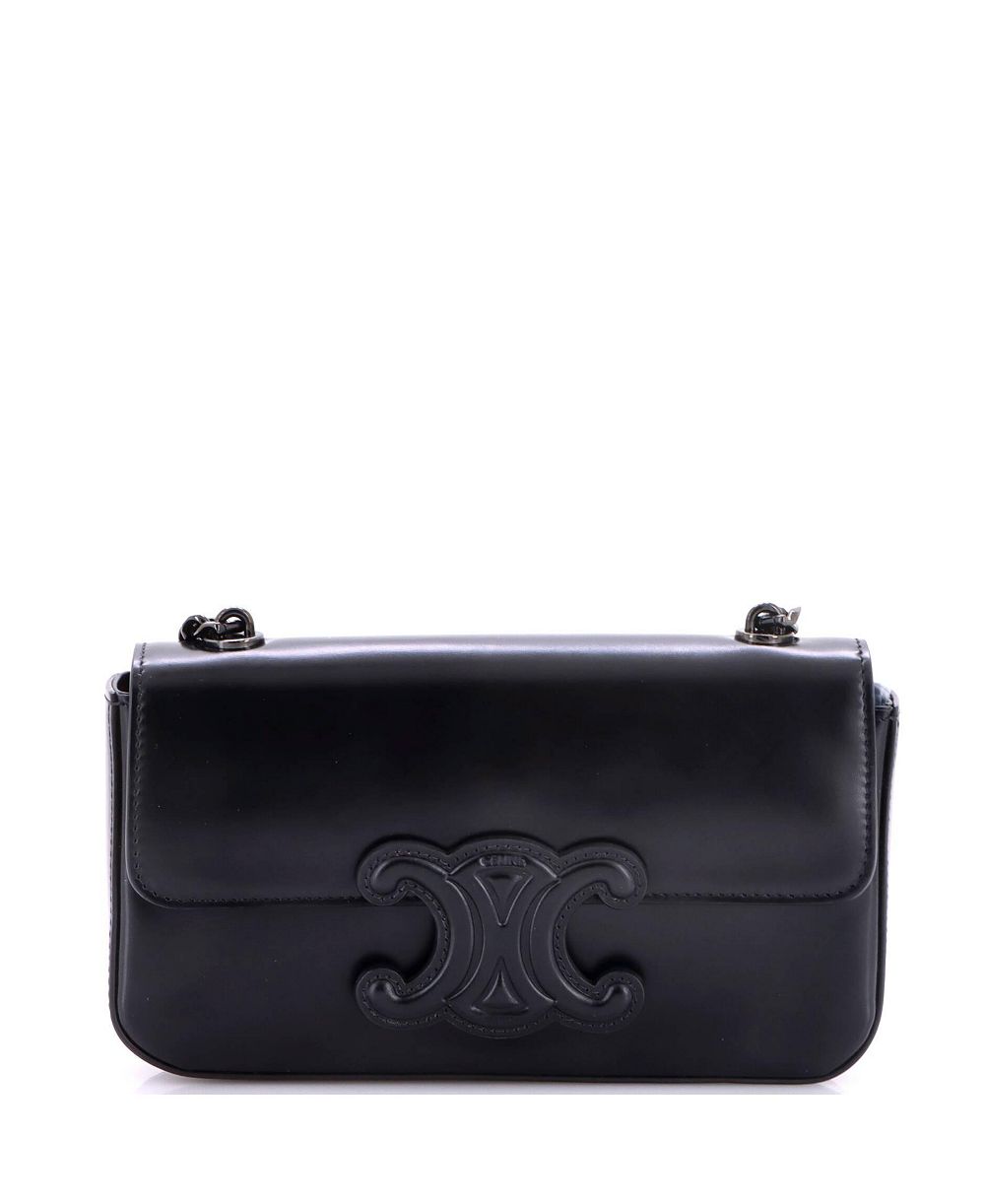 Pre-Owned Celine Маленькая кожаная сумка через плечо Triomphe с цепочкой